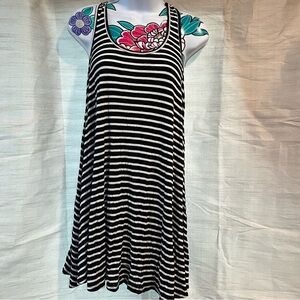 Black White Stripe Tank Dress